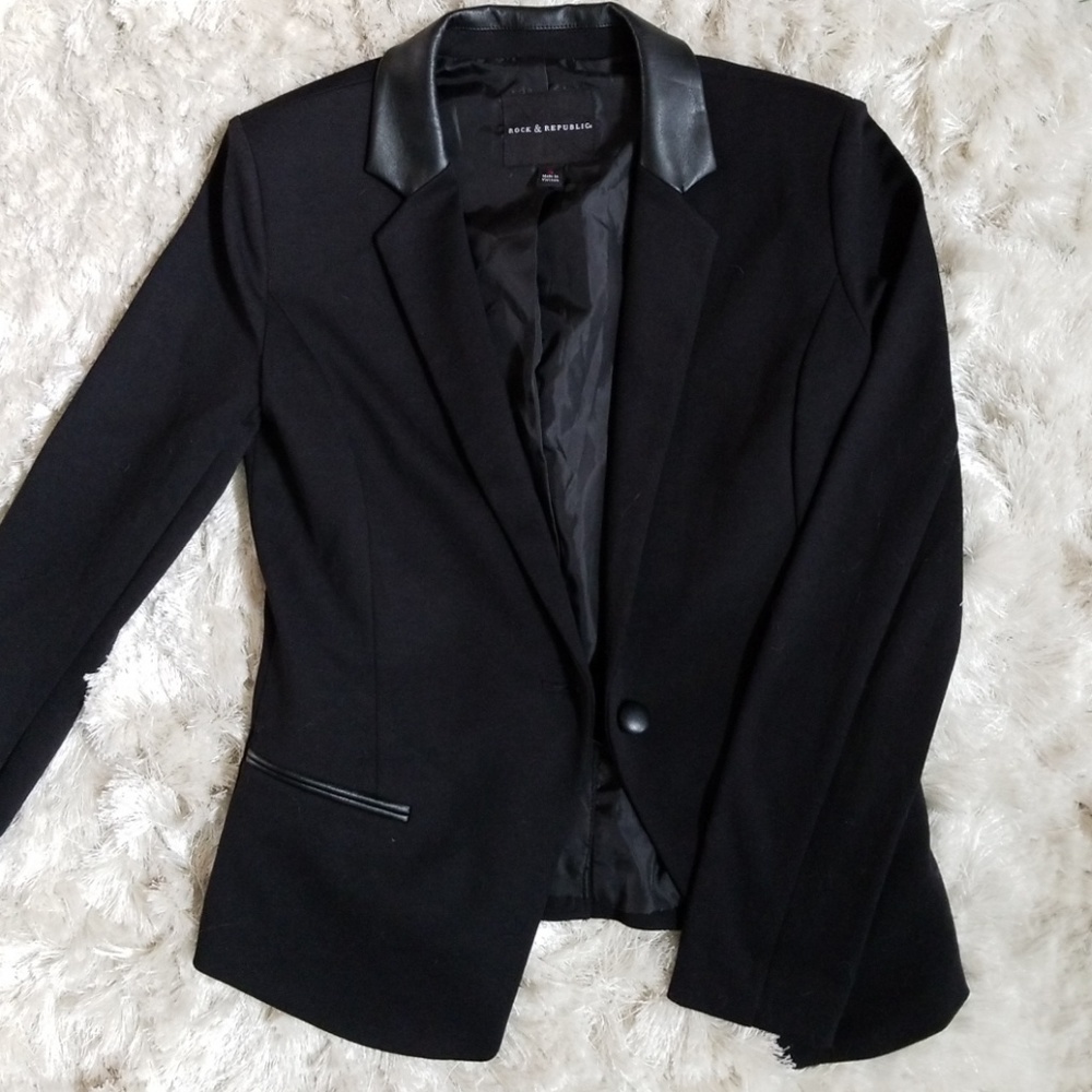 Rock & Republic black winged blazer